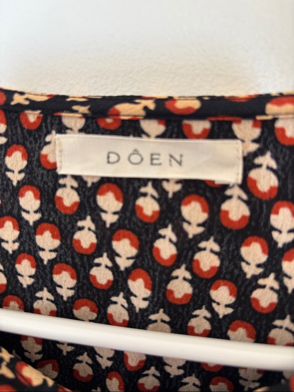 Doen Black Mini Dress with Coral Floral Print - Picture 8 of 8